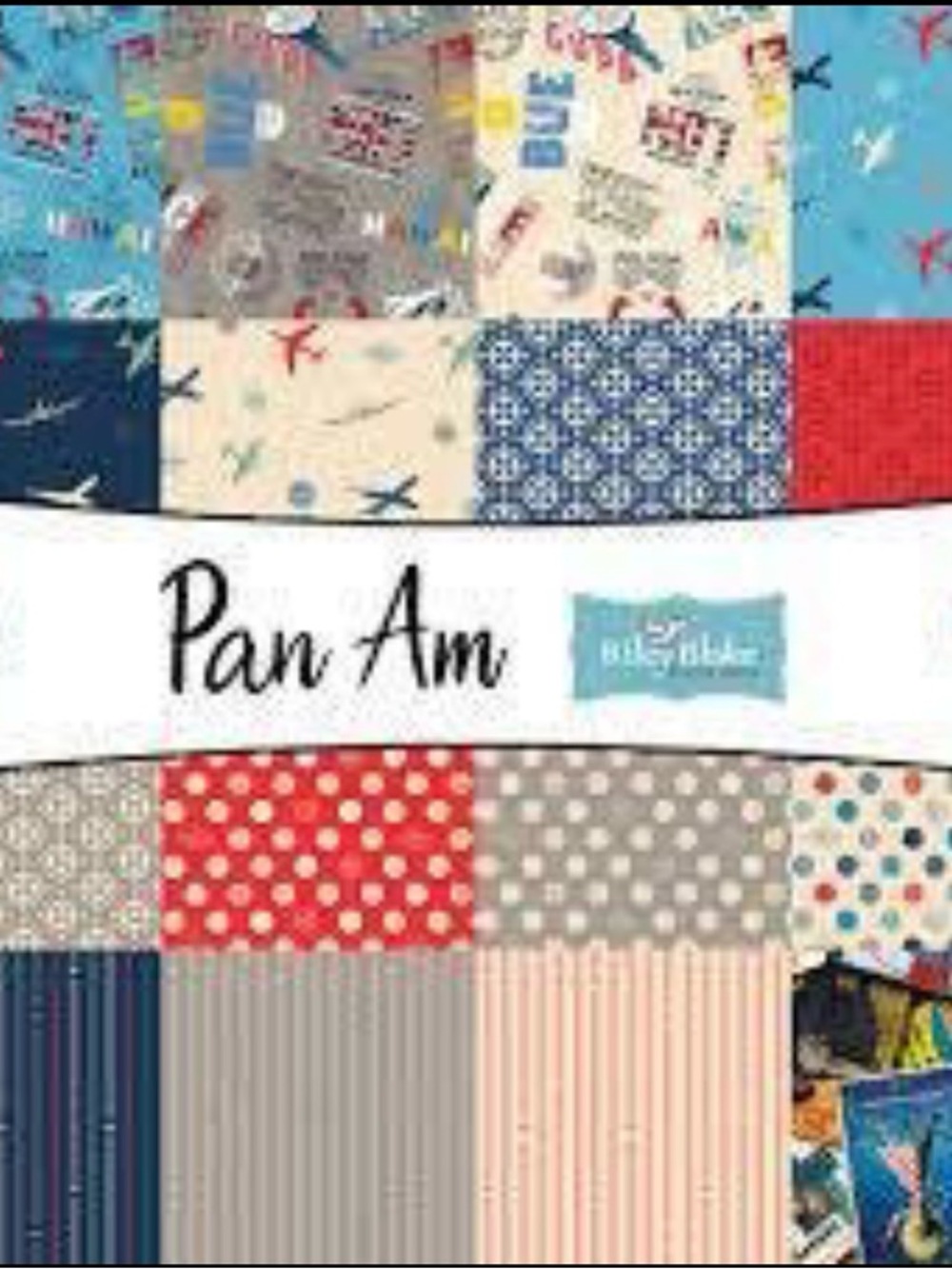 Riley Blake Jelly Roll Pan Am design fabric